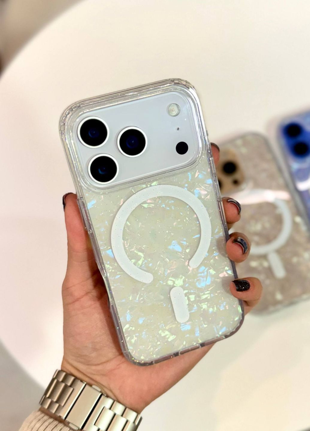 Чехол MagSafe для iPhone 17 Pro Beige / айфон 17 про магсейф No Brand (366239457)