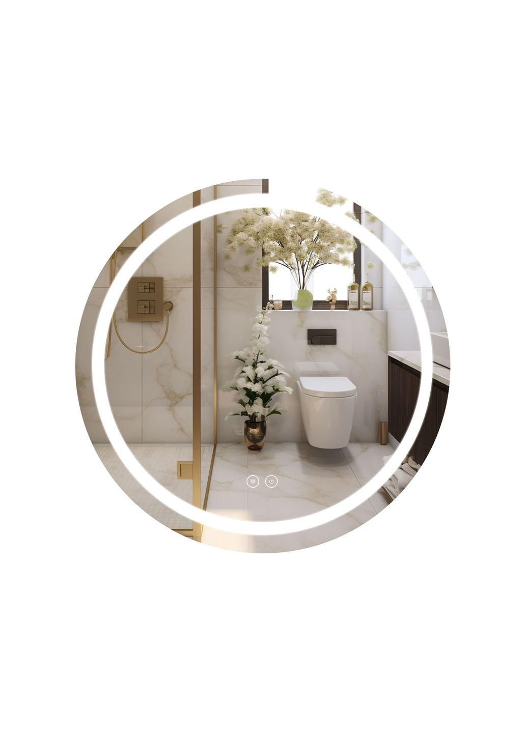 Дзеркало Mideya () R700 з LED-підсвічуванням Touch, з антизапотіванням, димером, рег. яскравості QT2078NCR7070W Qtap MI6 (369799009)