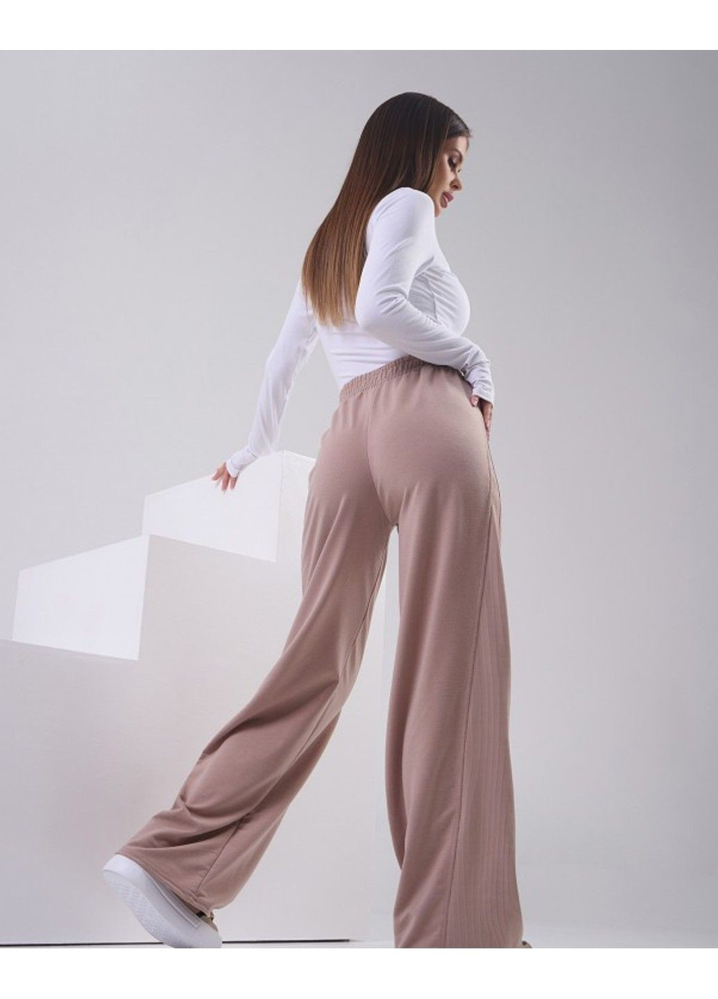 Спортивні штани 14800 бежевий ISSA PLUS (315714541)