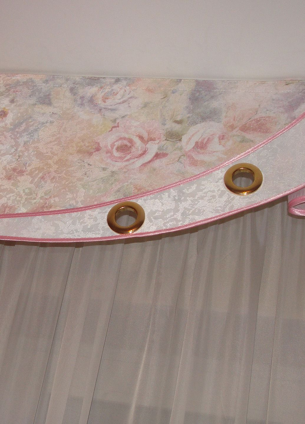 Жорсткий ламбрекен Стайл Троянди 250см рожевий (45ж) Firanka Style (336964122)