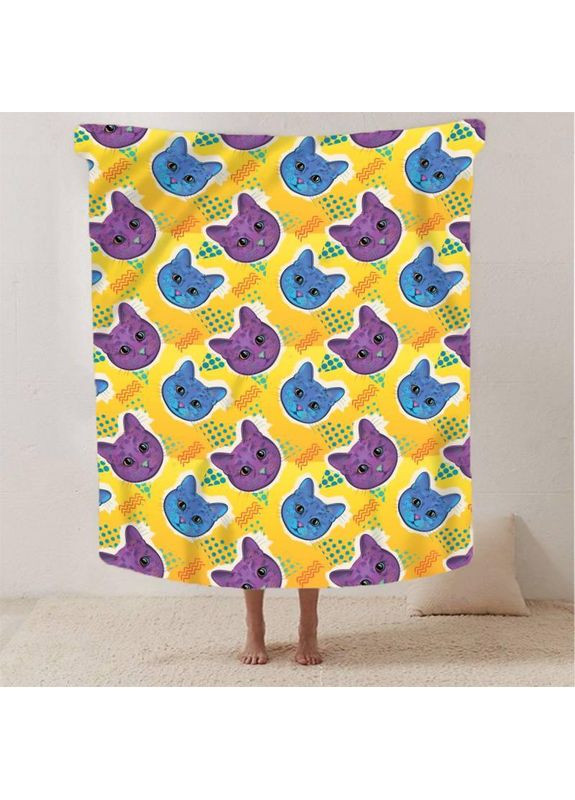 Плед 3D плюшевий Хітові котики 160х200 см No Brand (358100507)