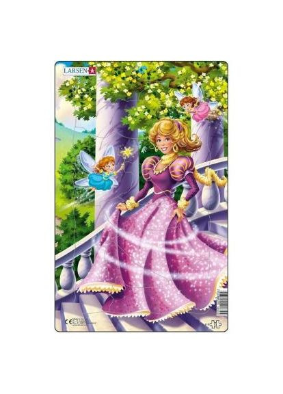 Пазл рамка-вкладиш Принцеса в рожевому серія МИДИ (U8-2) Larsen рамка-вкладыш Принцесса в розовом серия МИДИ (366070650)