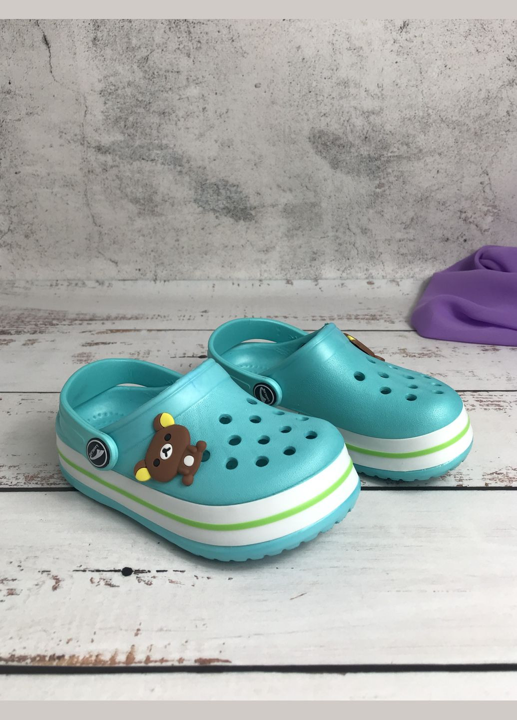 Крокси сабо дитячі Бірюзовий (614) Luck Line (334732274)