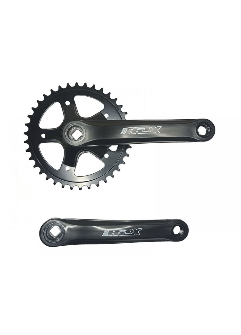 Шатун сталевий одинарний 38T 170 мм для велосипеда — зірка 38 зубців, Saiguan (370876889)