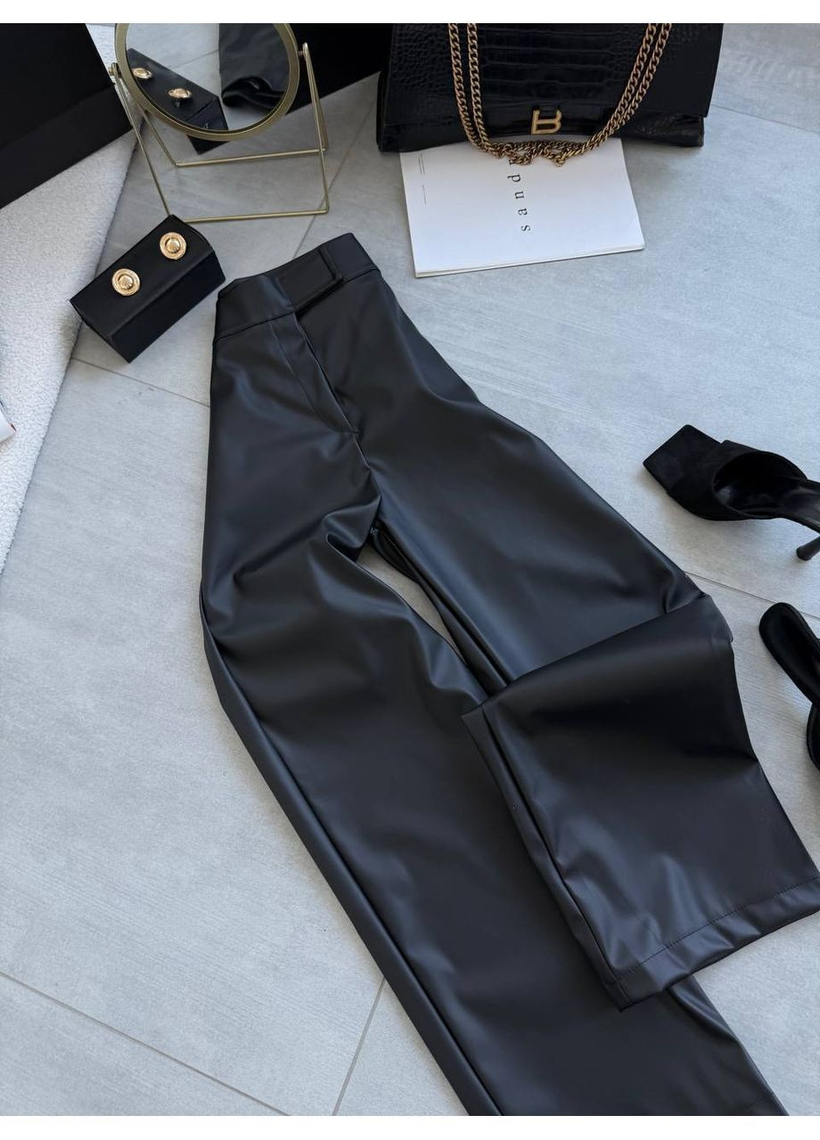 Брюки-палаццо із еко-шкіри No Brand (368875891)