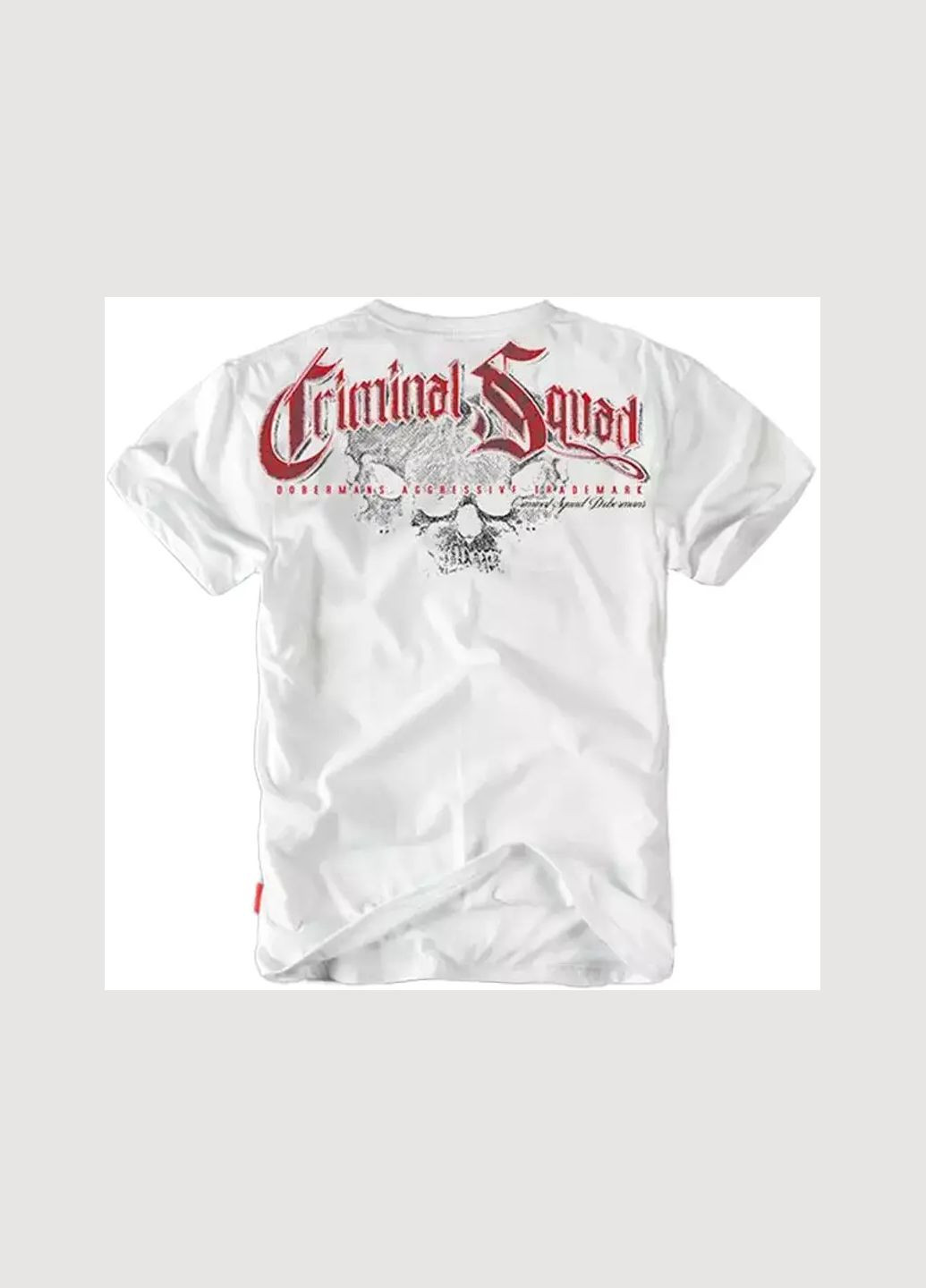 Біла футболка criminal squad v2 ts33wt Dobermans Aggressive