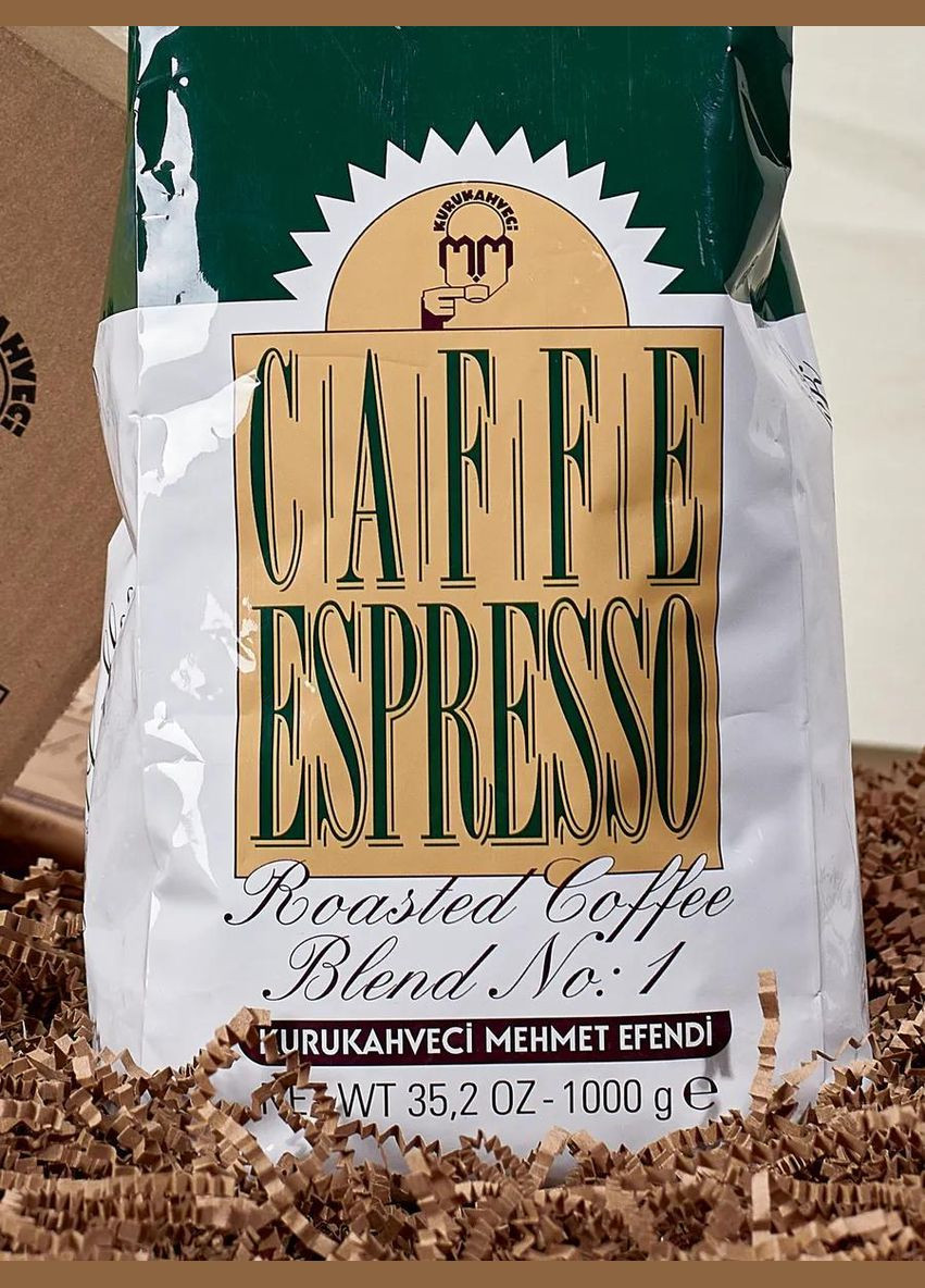 Турецкий кофе в зернах Mehmet Efendi Espresso 1 кг, арабика 100%, Бразилия, оригинал No Brand (347311483)