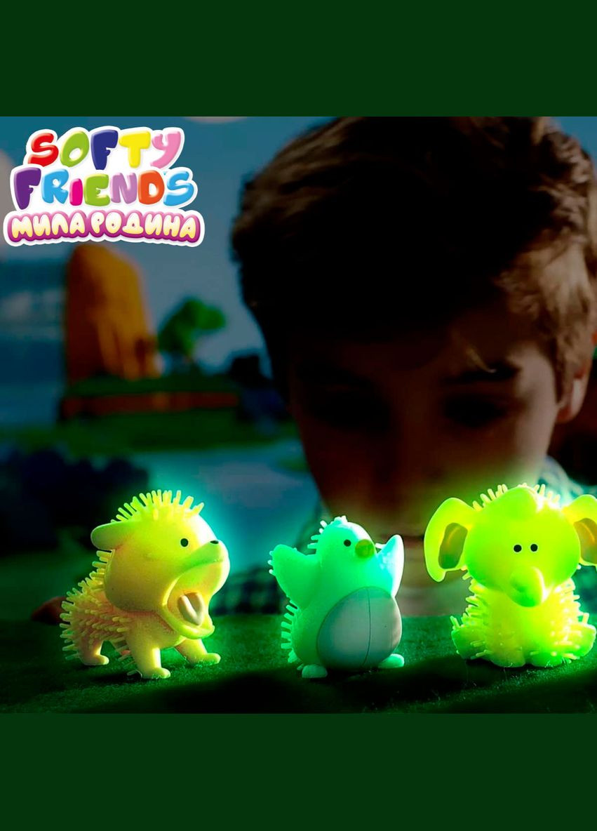 Стретчияграшка 8/SC22 в виде животного серии "Softy friends" - Милая семья, в пакете (9772499785003) #sbabam (301000433)