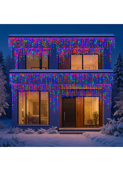 Вулична гірлянда Бахрома 36 м 600 LED білий провід Мультиколір 36MWML Garlando (371481822)