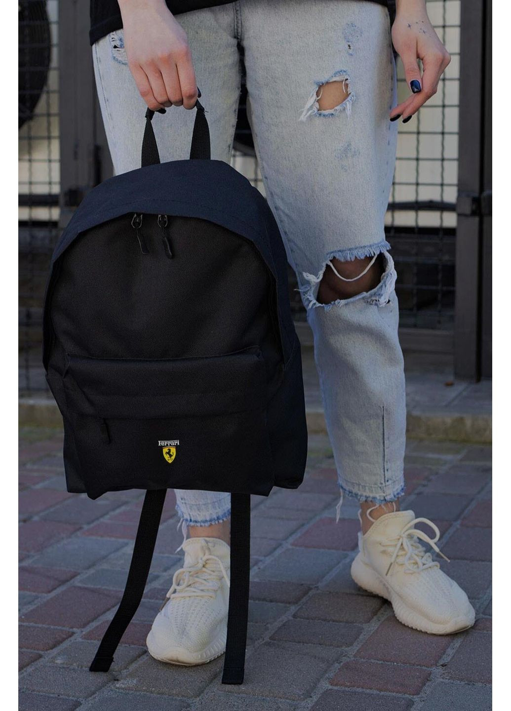 Жіночий Повсякденний Рюкзак Шкільний Compact З Принтом Ferrari Black Without (360642002)
