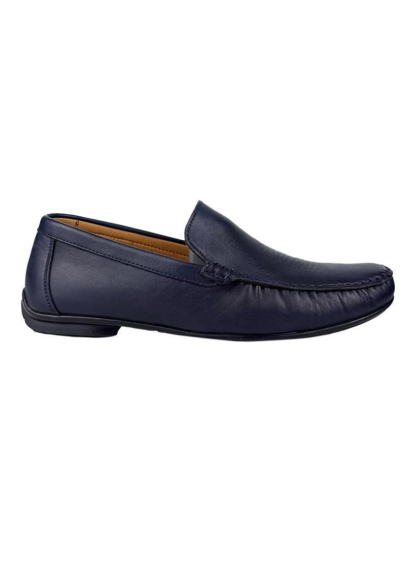 Мокасини чоловічі шкіряні сині N-00050-1 No Brand (339602900)