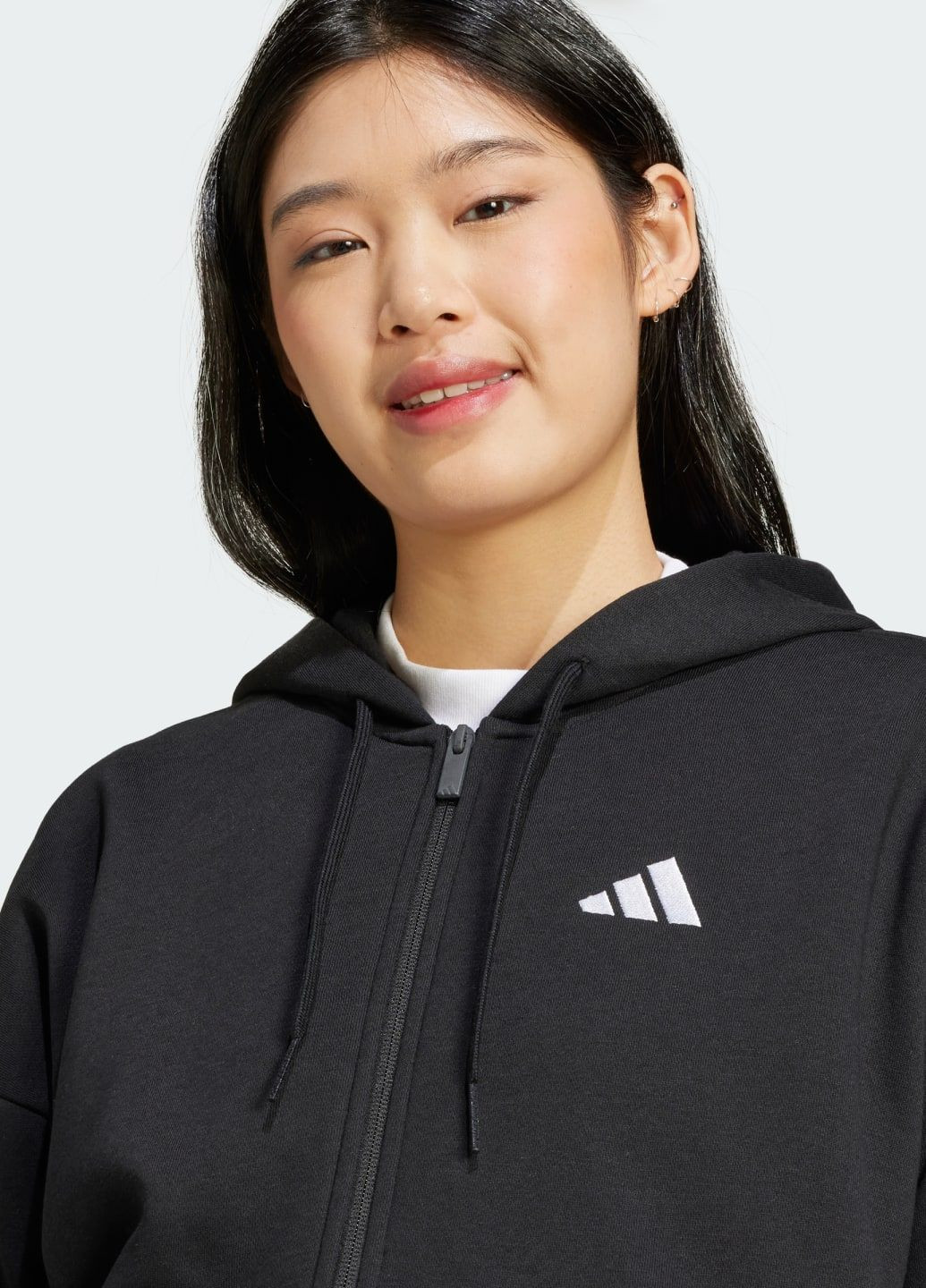 Толстовка Essentials 3-Stripes Full-Zip Fleece adidas (353690478)