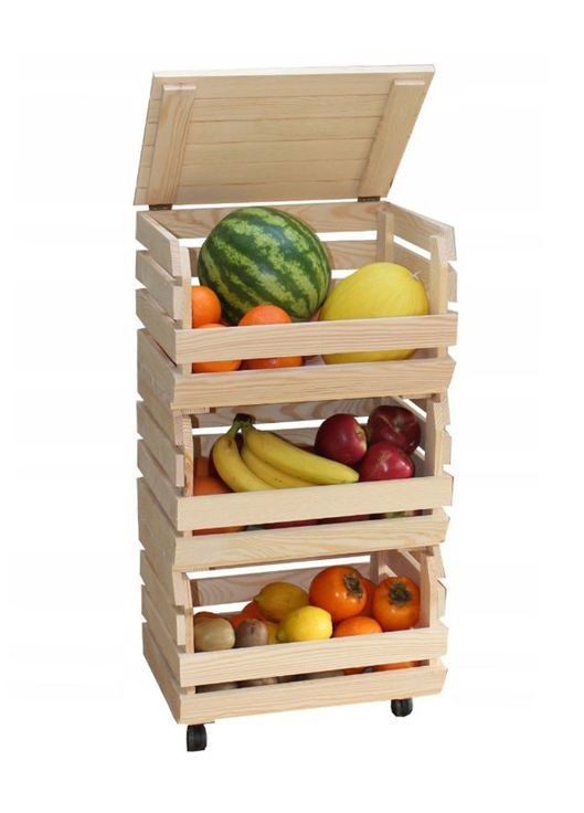 Стелаж для овочів і фруктів з дерева Гліверс бланже (ЯХТ-014201) No Brand (327868950)