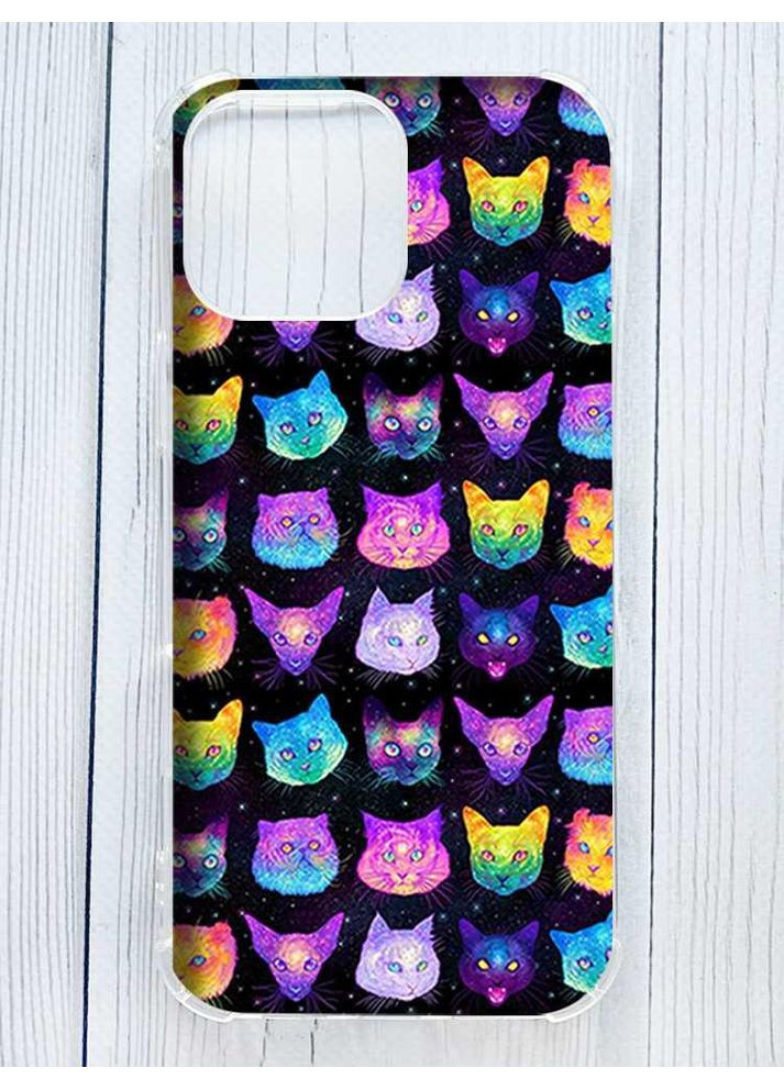 Чохол з потовщеними кутами на iPhone 16 Pro Max Котики Фон (принт 362) Creative (356123941)