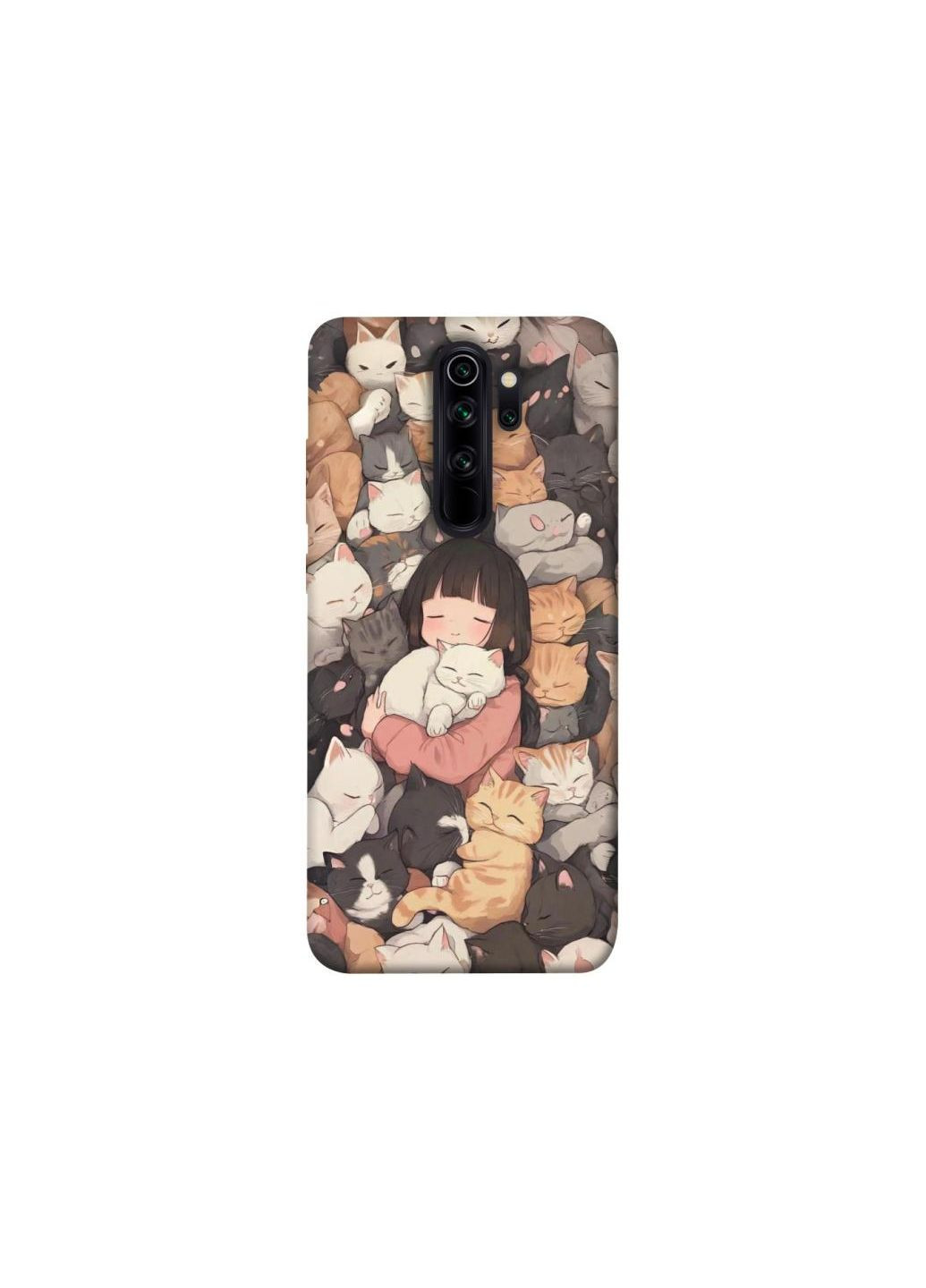 Чохол на Xiaomi Redmi Note 8 Pro Girl with cats Frontalka (352229194)