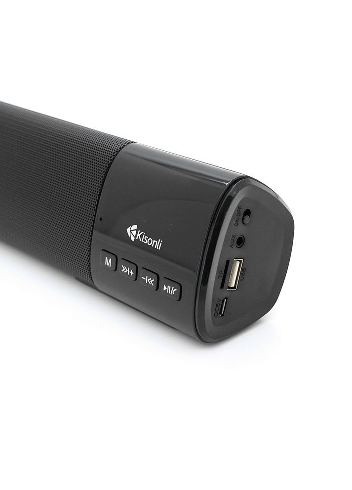 Колонка LED-800B Bluetooth 5.0, 2х5W, 1200mAh, USB/TF/BT/FM/AUX/LCD, DC: 5V/1A, Black, BOX, Q30 Kisonli (362474638)