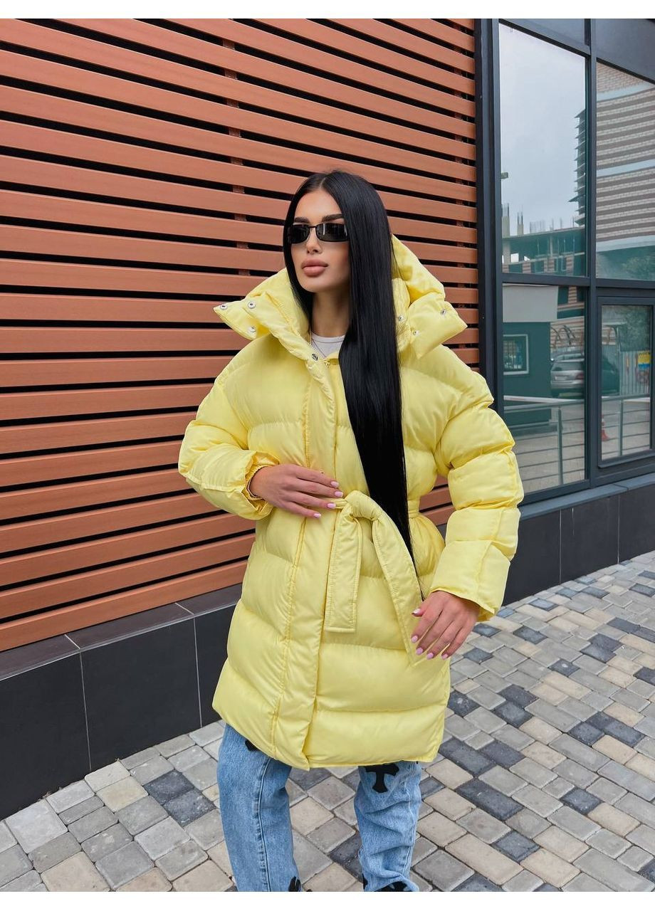 Жовтий демісезонний Пуховик Style Point