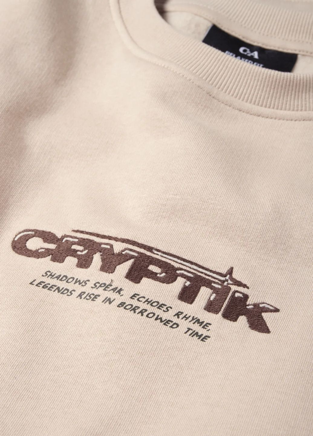 Бежевый свитшот C&A надпись (365771828)