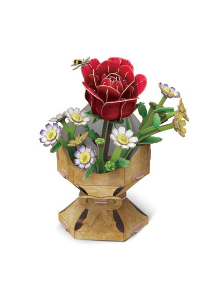 Пазл (W3301h) Cubic Fun тривимірний Букет квітів Троянда (366071733)