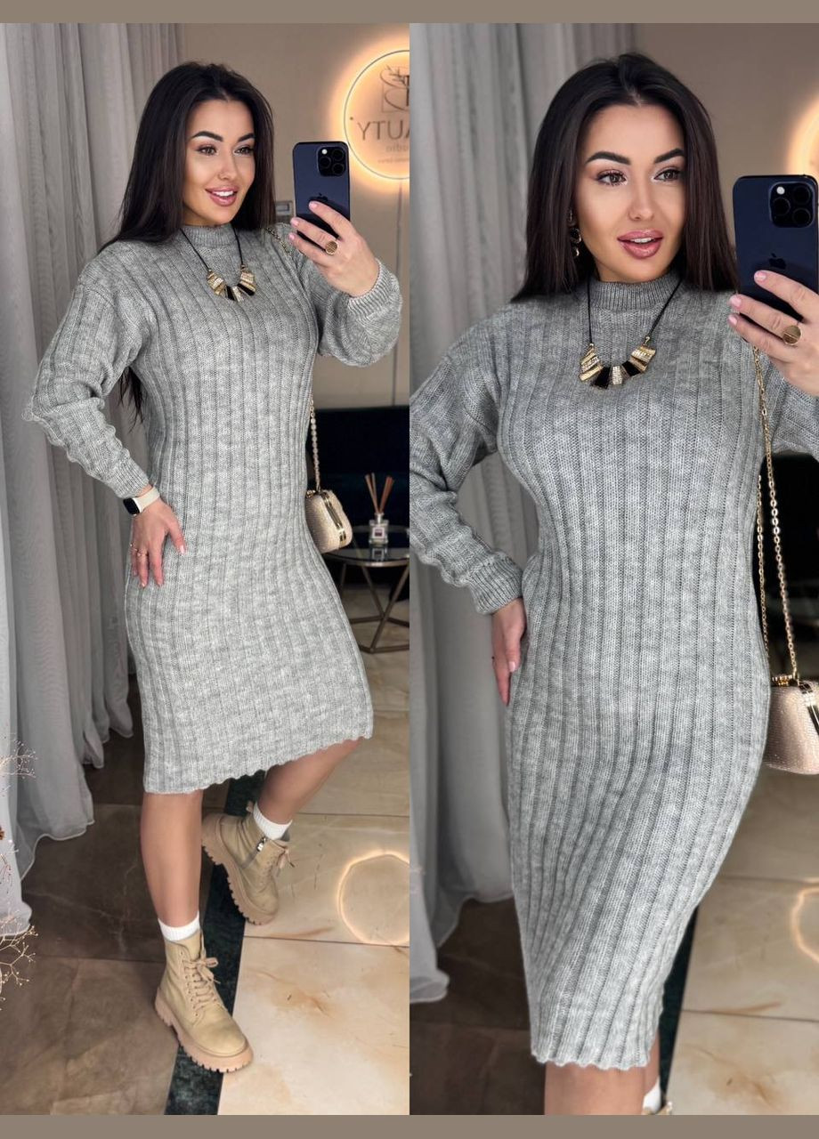 Сіра сукня в´язана No Brand