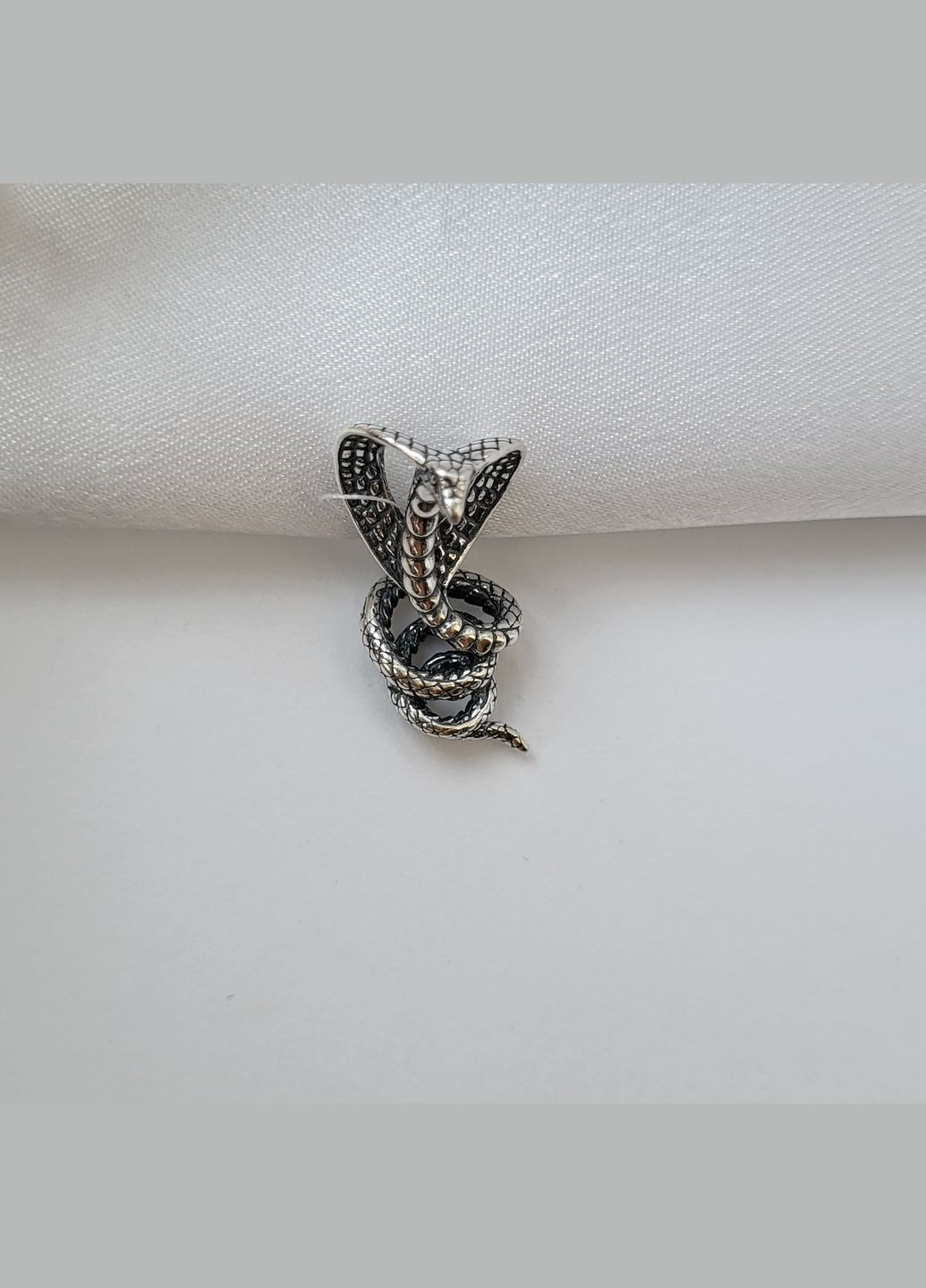 Серебряная подвеска Кулон Кобра без камней черненное серебро 925 пробы 3076ч 5.90г No Brand (306742096)