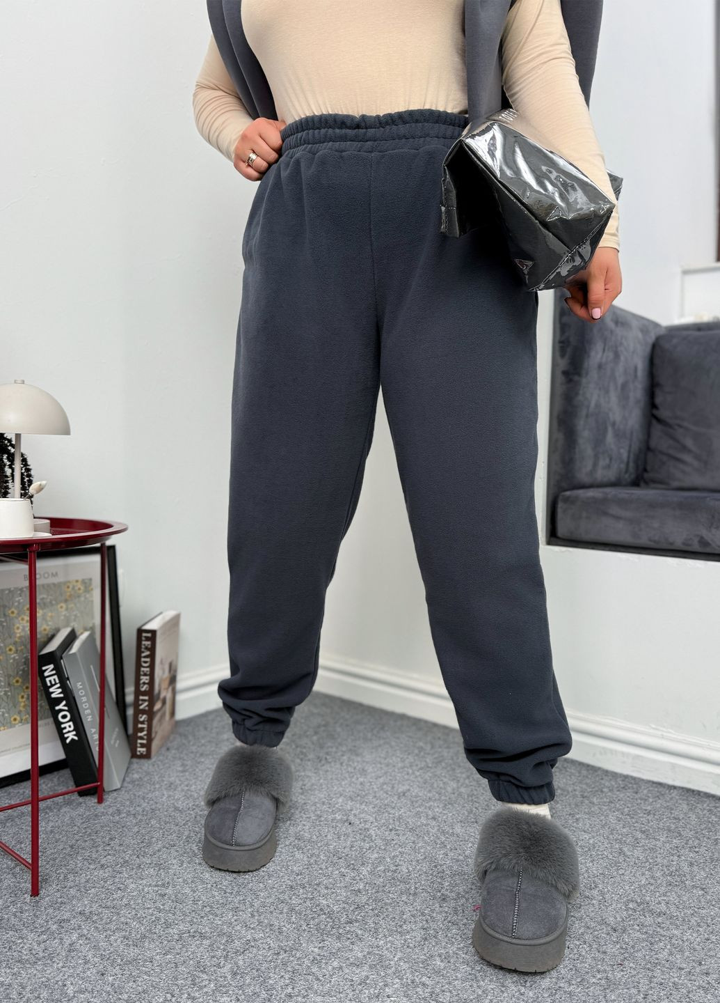Спортивні штани джогери жіночі з флісу Polar No Brand (368338400)