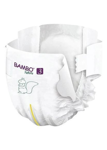 Эко Подгузники на липучках Nature 3 (4-8 кг), 52 шт. Bambo 1000019263 (366578335)