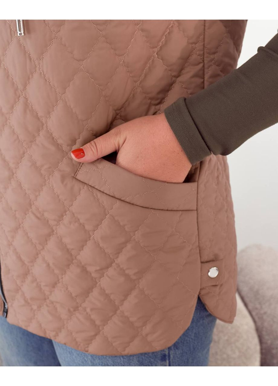 Жилет женский стёганый с капюшоном No Brand (361221228)