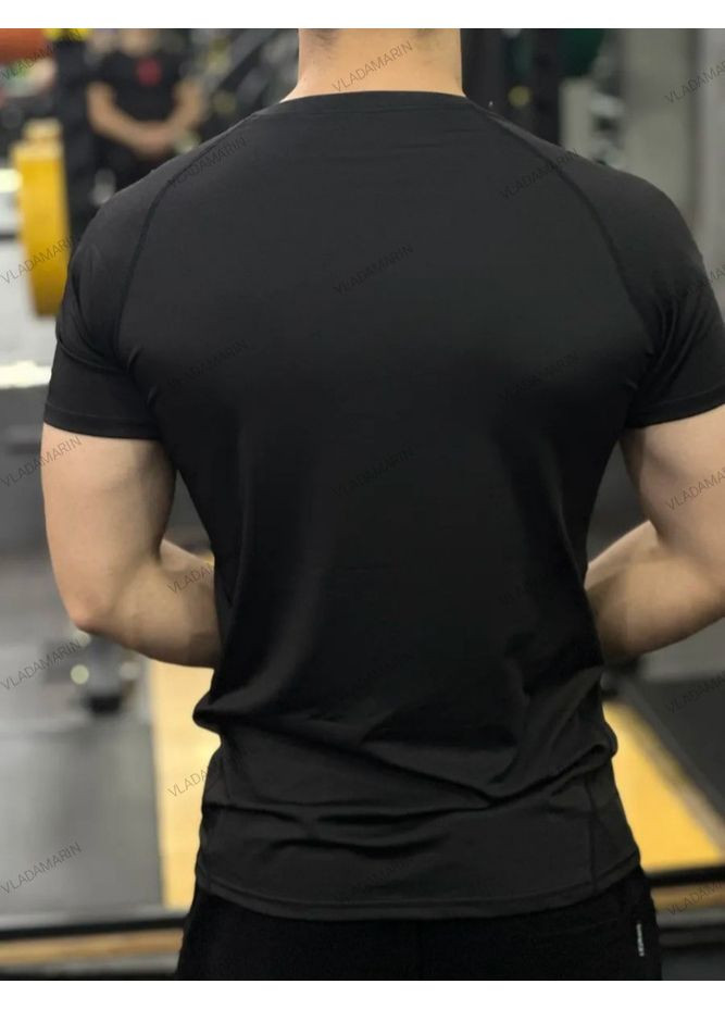 Черная мужская компрессионная футболка для бега,спортивная,тренировочная,футболка для тренажерного зала черная Loap