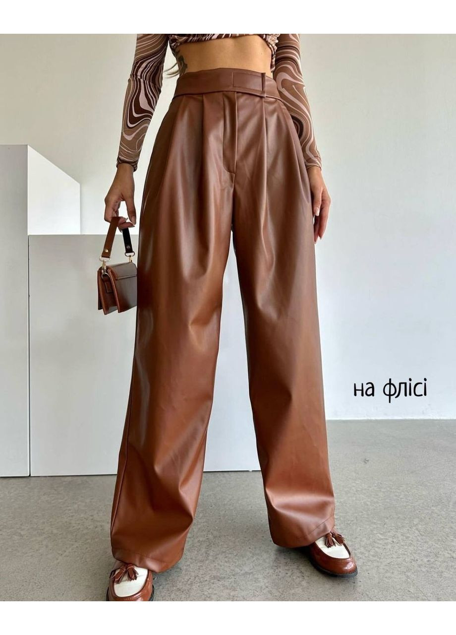 Брюки из эко-кожи утеплены No Brand (370897093)