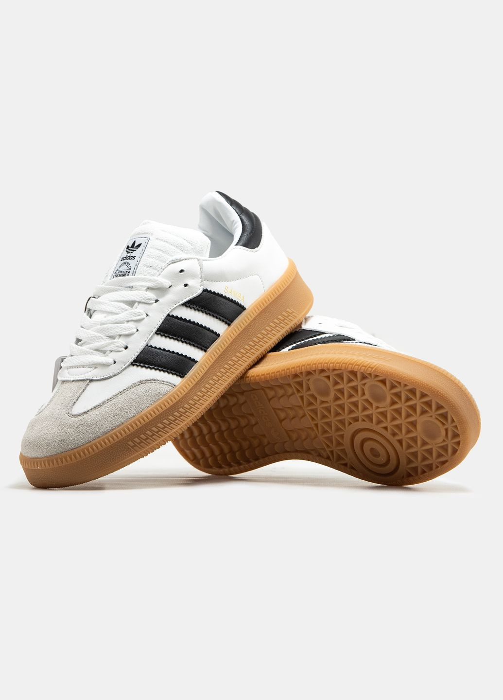 Кроссовки женские и мужские Adidas Samba XLG white | Адидас Самба белые No Brand белые демисезоны (315683569)
