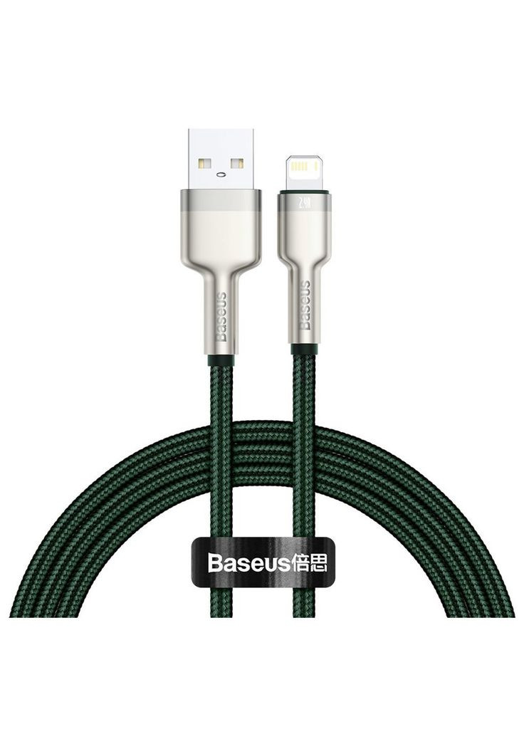 Дата кабеля (m494949) Baseus USB 2.0 AM to Lightning 2.0m 2.4A metal green (367064676)