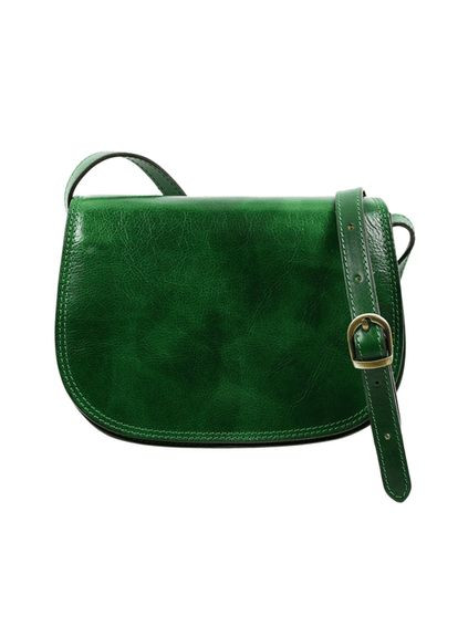 Шкіряна сумка через плече жіноча Time Resistance — Moonfleet — зелена 5218301 No Brand (298920872)