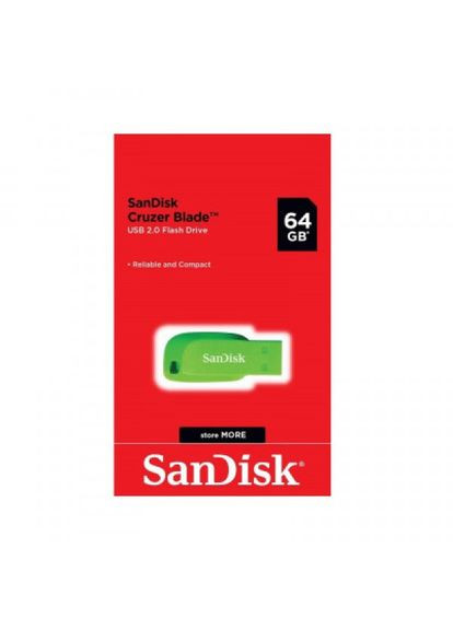 USB флеш накопичувач (SDCZ50C032G-B35GE) SanDisk 32gb cruzer blade green usb 2.0 (295929813)