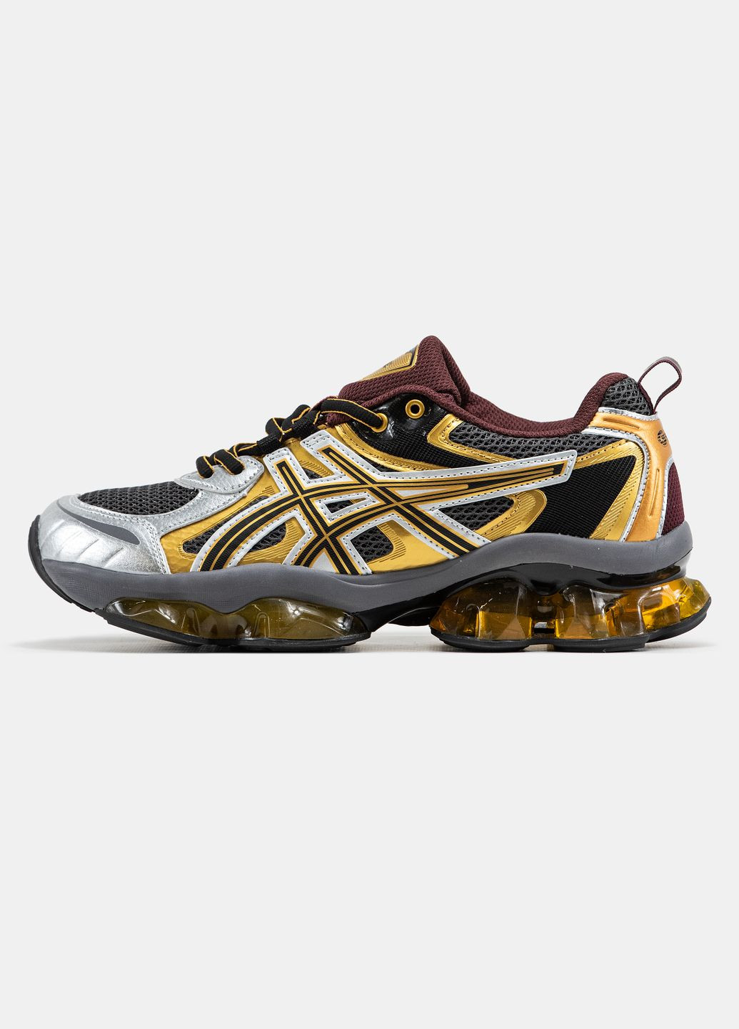Сірі Осінні кросівки чоловічі asics gel-quantum kinetic grey gold | асікс гель-квантум кінетік сірі золоті No Brand