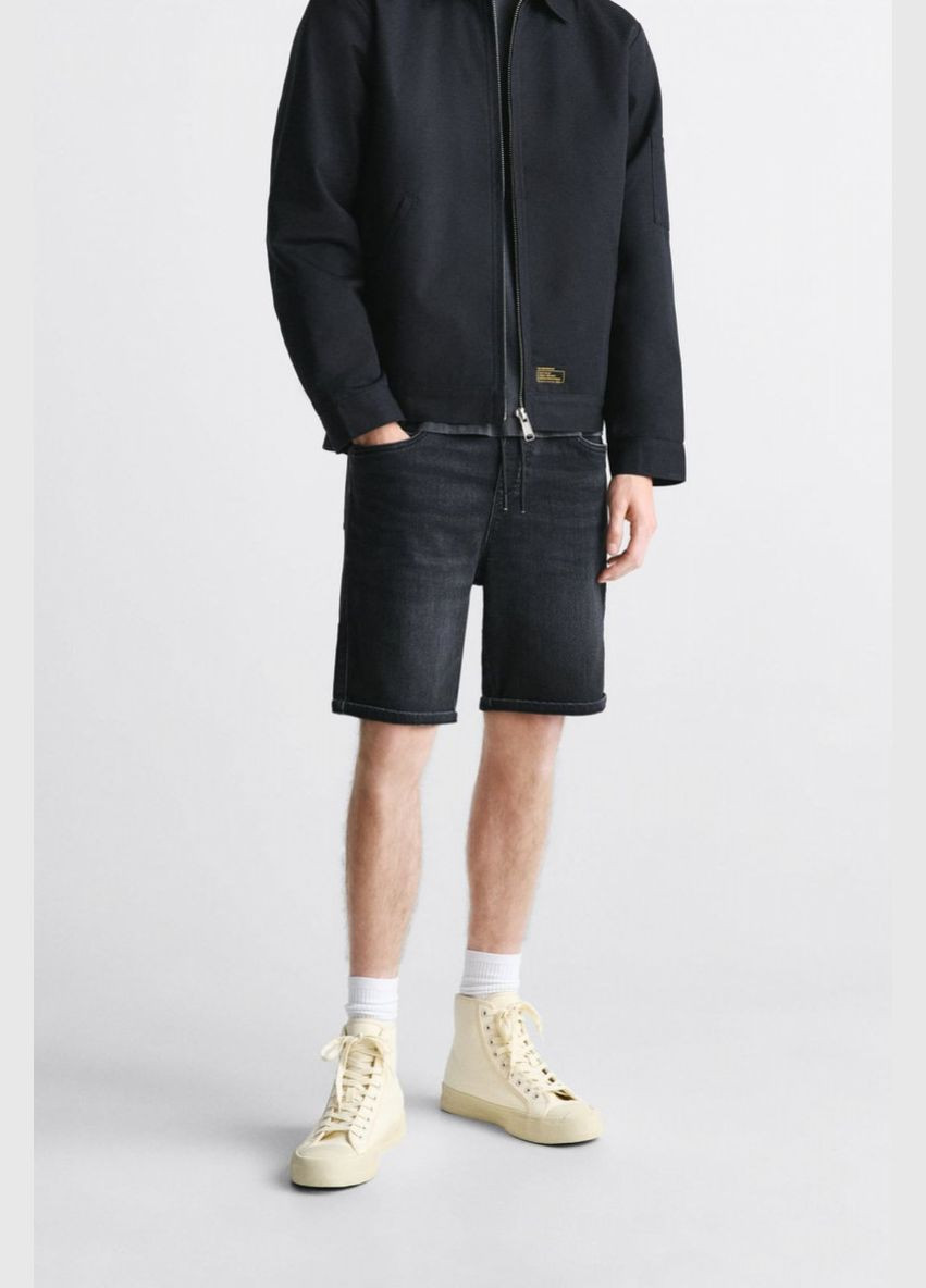 Шорти Zara джинсові джогер 1187 444 BLACK (279362512)