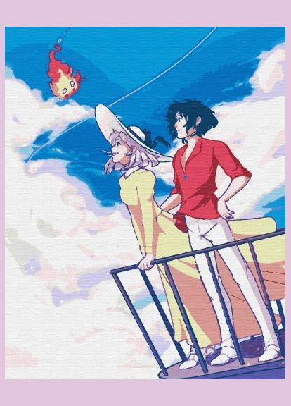 Картина по номерам "Ходящий замок Хаула" Riviera Blanca (361417016)