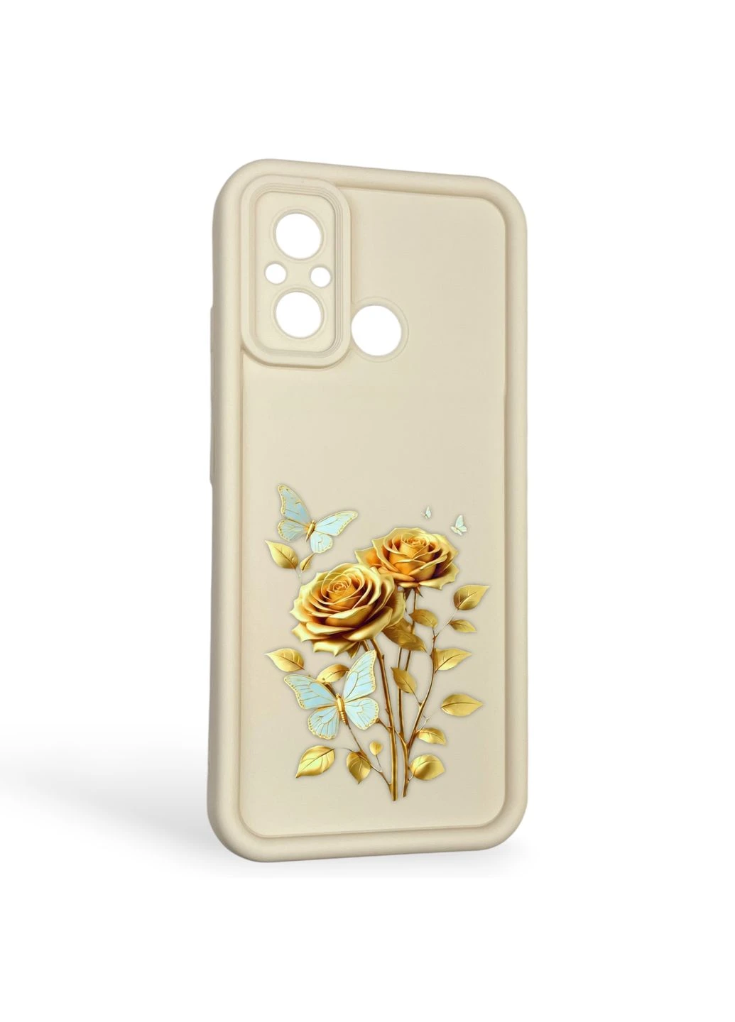 Чохол силіконовий Soft Touch з 3D принтом жіночим для Poco C55 молочний (Повний захист камери) Xiaomi (373670953)