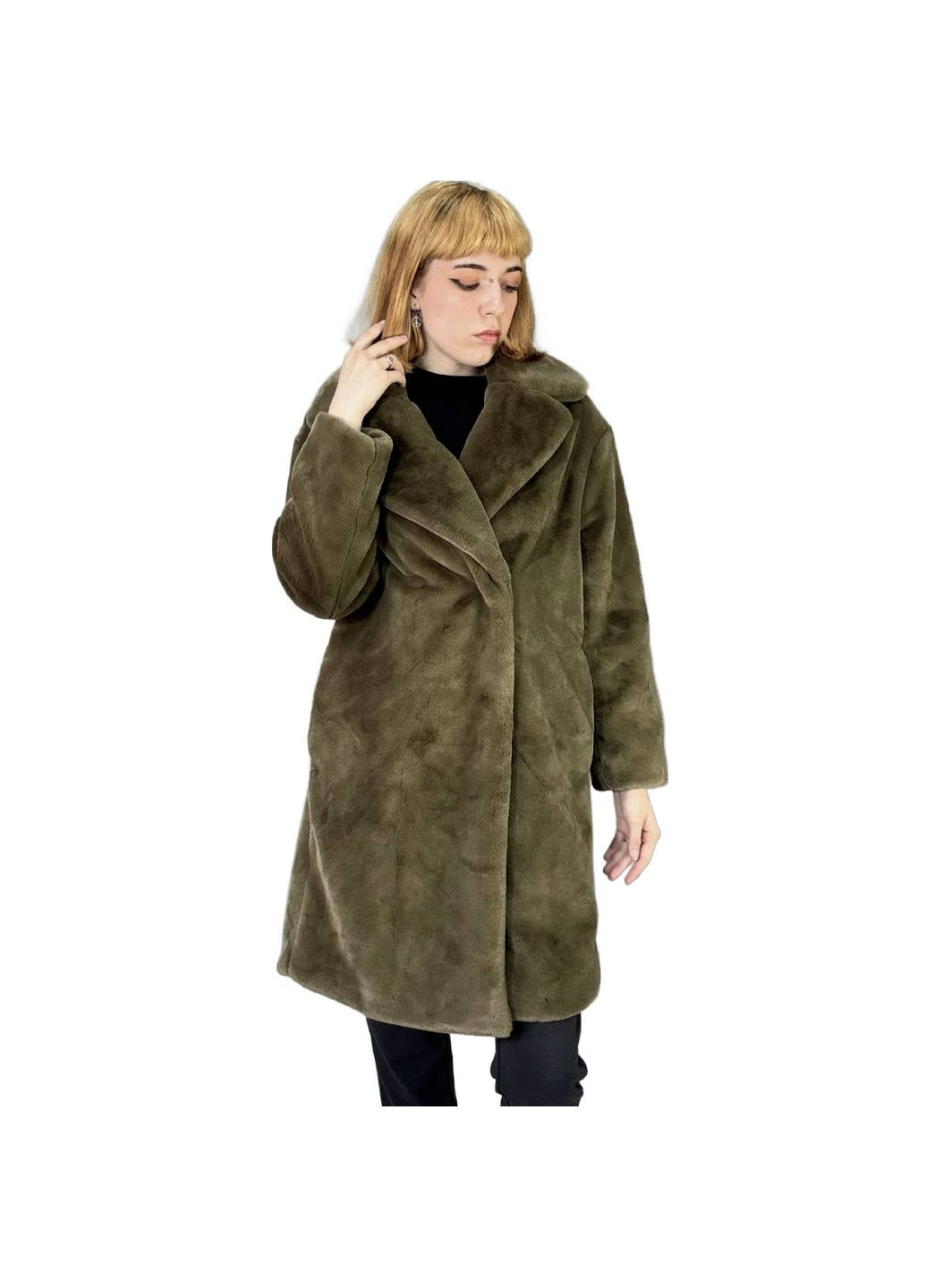 Шуба зі штучного хутра вільного крою H&M (345643164)