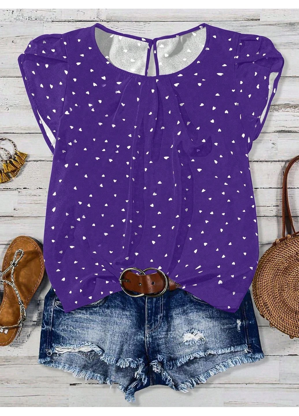 Фиолетовая блуза SHEIN