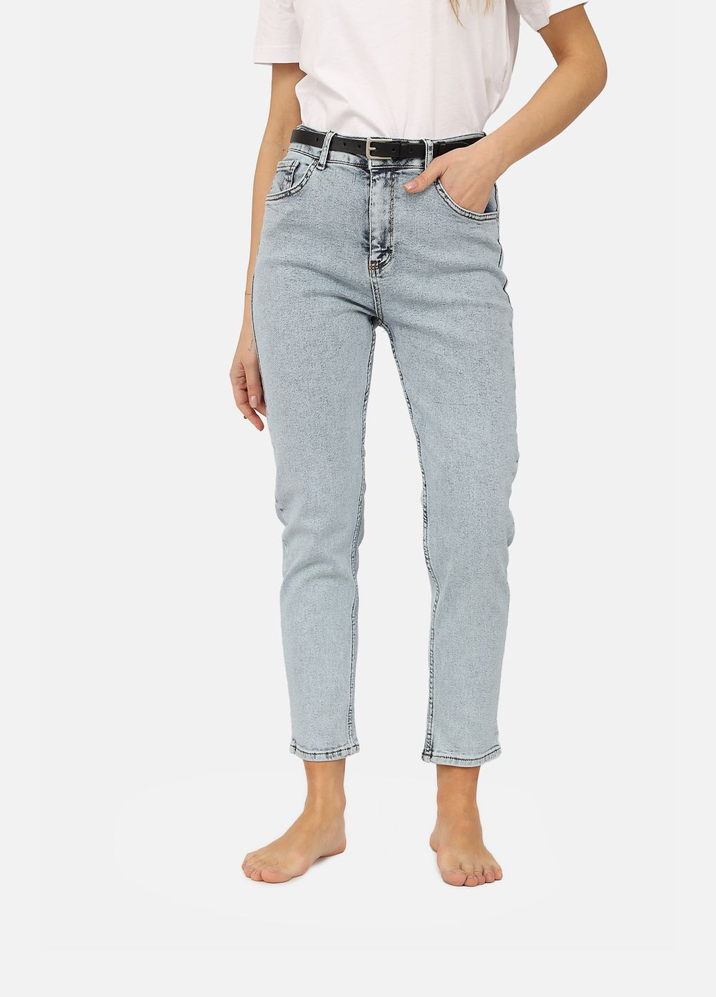 Джинси mom жіночі колір блакитний ЦБ-00273400 Yuki - (322763957)