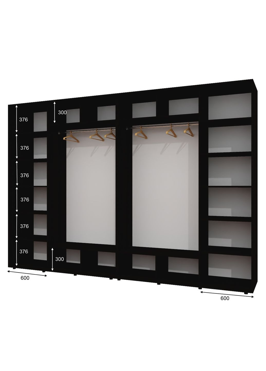 Шафа-купе чотиридверна 330*60*240 Венге магія 2 Дзеркала з піскострумним малюнком/2 Дзеркала Алекса (360478081)