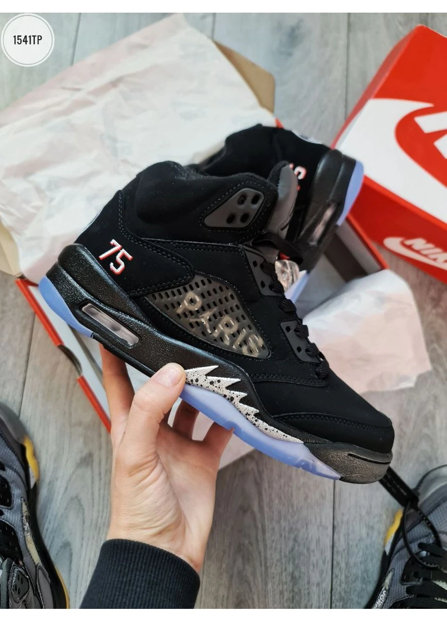 КРОССОВКИ ЖЕНСКИЕ NIKE AIR JORDAN 5 RETRO PSG НАЙК АИР ДЖОРДАН No Brand комбинированные демисезоны (391953218)