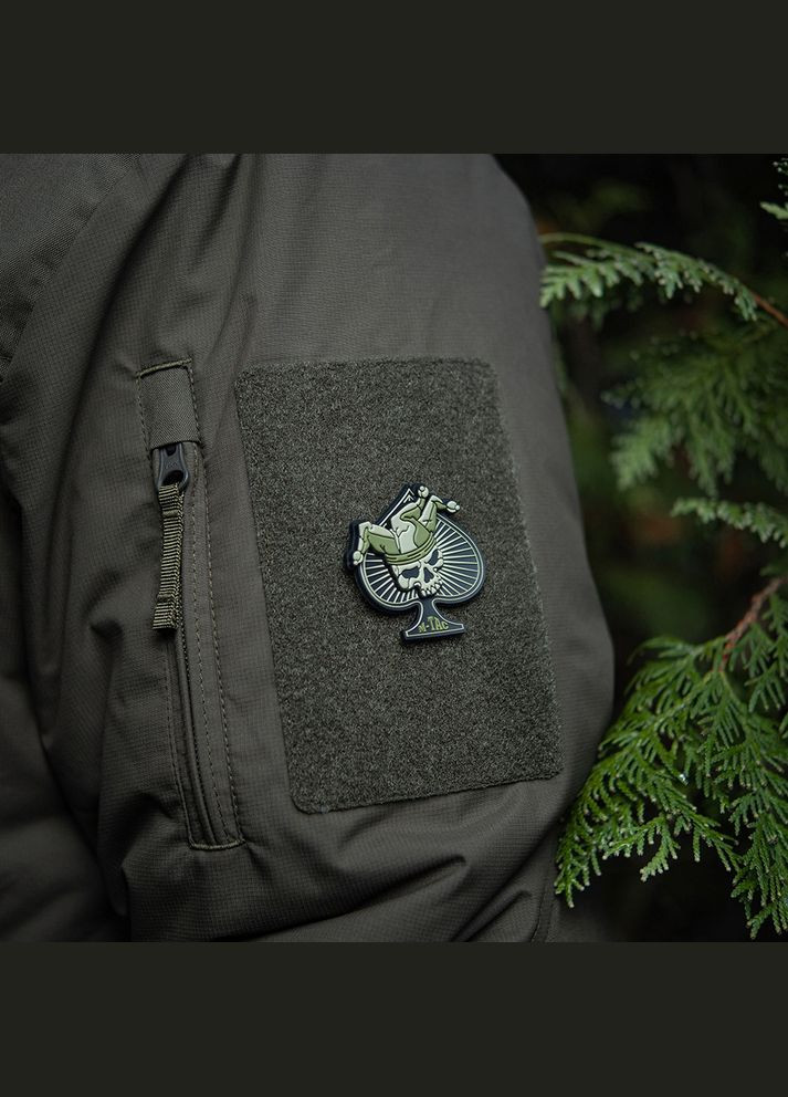 Нашивка Ace of Spades 3D PVC Black/Olive M-TAC (315047143)
