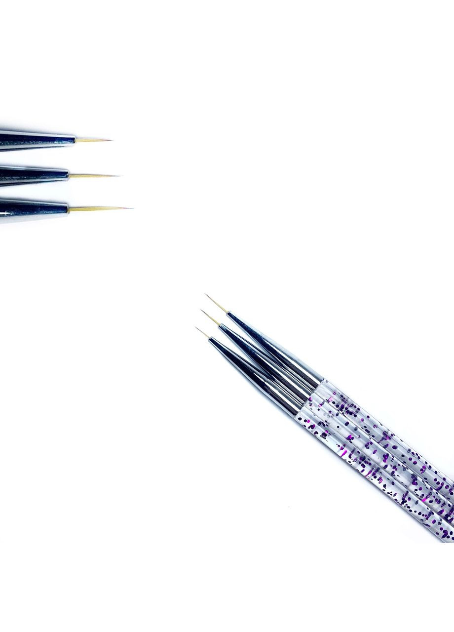 Пензлик - лайнер прозора ручка набір 3 шт Ноготок (303358111)