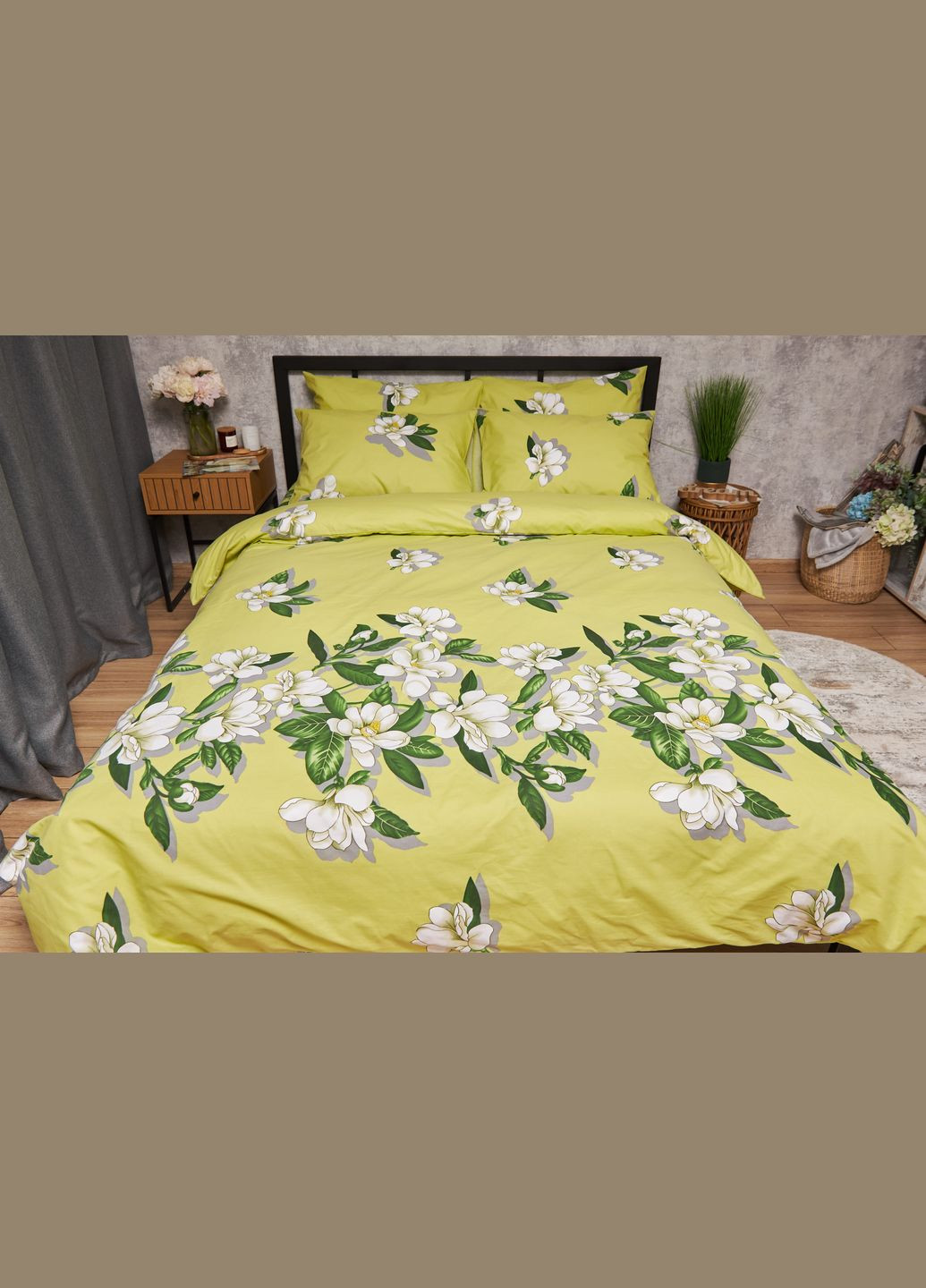 Комплект постельного белья Бязь Gold Люкс «» семейный 143х210х2 наволочки 4х50х70 (MS-820005523) Moon&Star Wisteria (296909754)