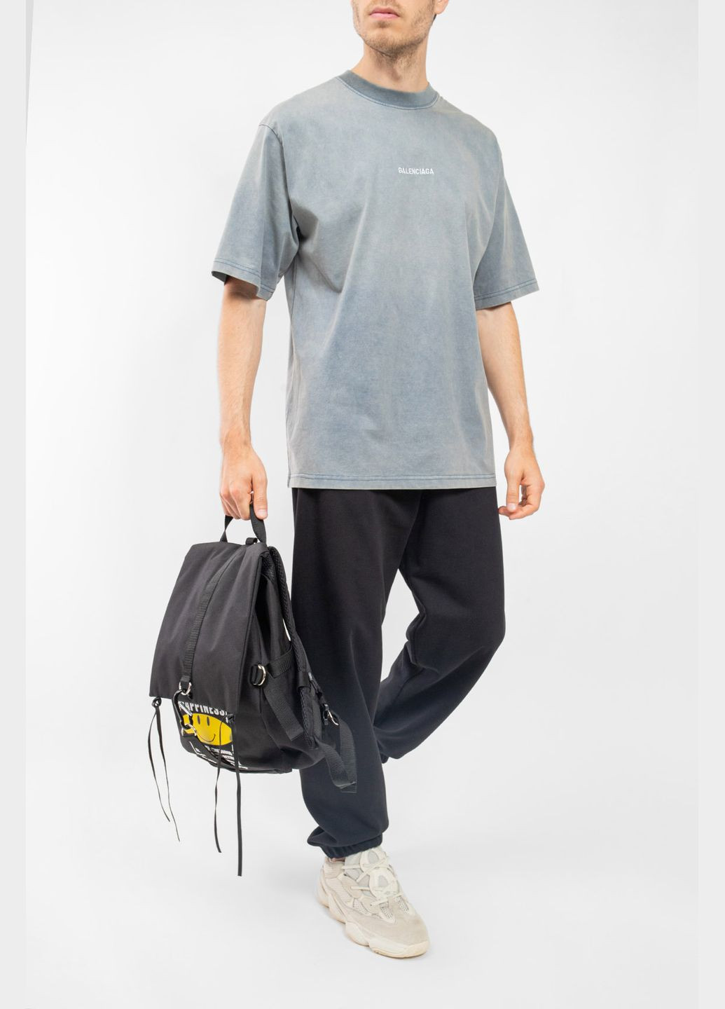 Сіро-голубий футболка Balenciaga