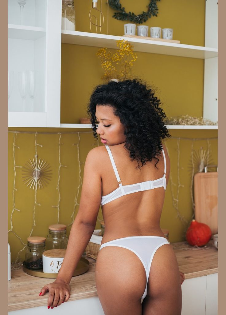 Белый демисезонный белое белье из итальянской сетки - demi kari shop atelier 70aa/xs (151ls-13t-wh) Ova Ova Brand