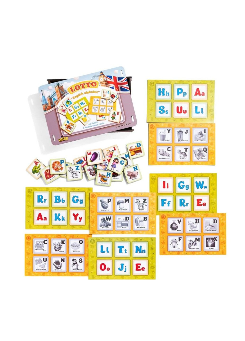 Детская игра Лото "Английский алфавит" (ПСД255) PSD255 ENG Ubumblebees (335055396)