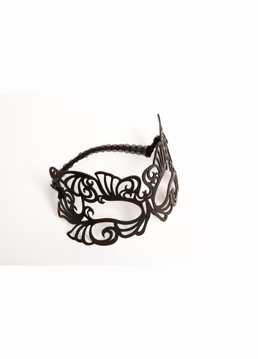 Маска шкіряна ажурна Лисиця чорна MS-12 Edena (307925901)